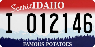 ID license plate I012146