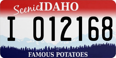 ID license plate I012168