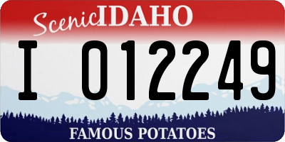 ID license plate I012249