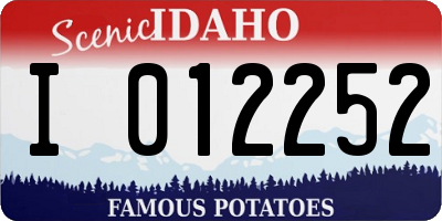 ID license plate I012252