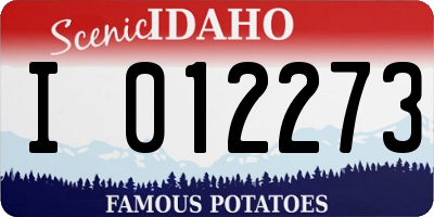 ID license plate I012273