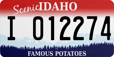 ID license plate I012274