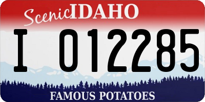 ID license plate I012285