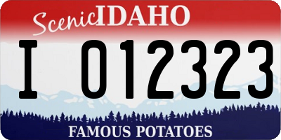 ID license plate I012323