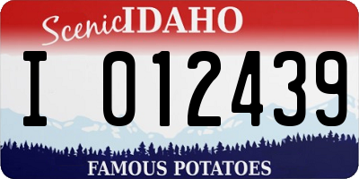 ID license plate I012439