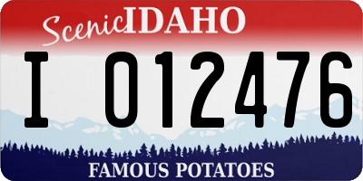 ID license plate I012476