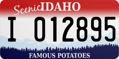 ID license plate I012895