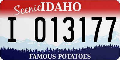 ID license plate I013177