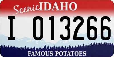 ID license plate I013266
