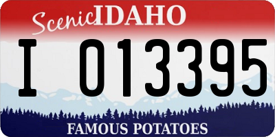 ID license plate I013395
