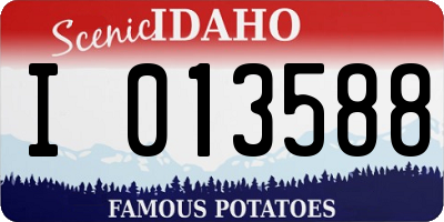 ID license plate I013588