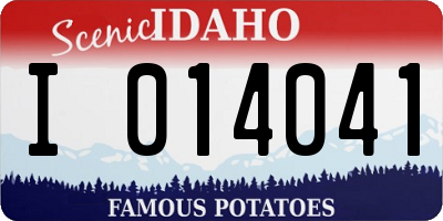 ID license plate I014041