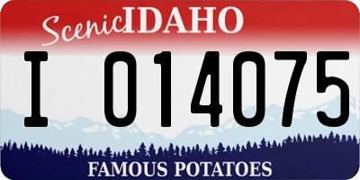 ID license plate I014075
