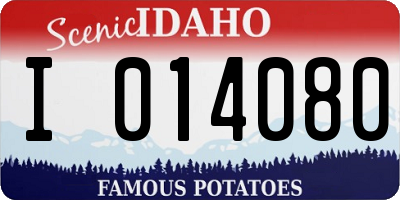 ID license plate I014080