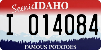 ID license plate I014084
