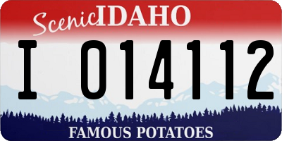 ID license plate I014112