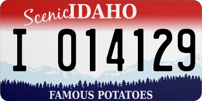 ID license plate I014129