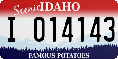 ID license plate I014143