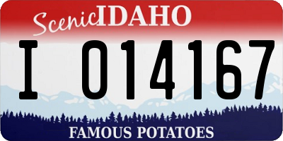 ID license plate I014167