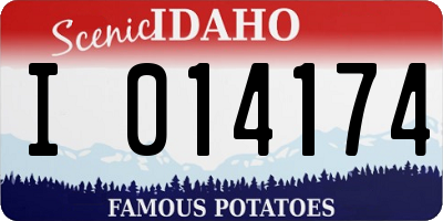 ID license plate I014174