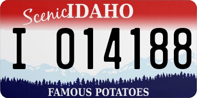 ID license plate I014188