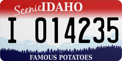 ID license plate I014235