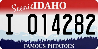 ID license plate I014282