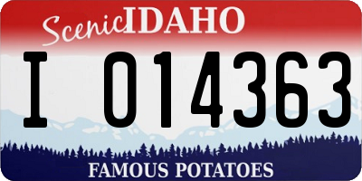 ID license plate I014363