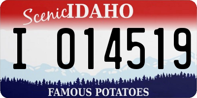 ID license plate I014519