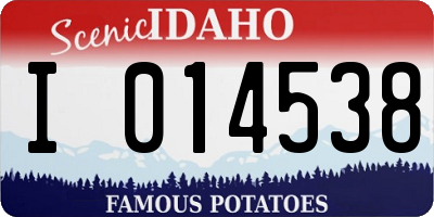 ID license plate I014538