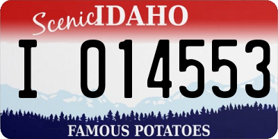 ID license plate I014553
