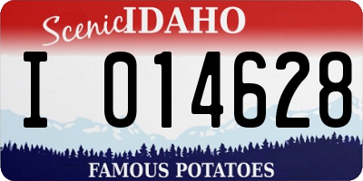 ID license plate I014628