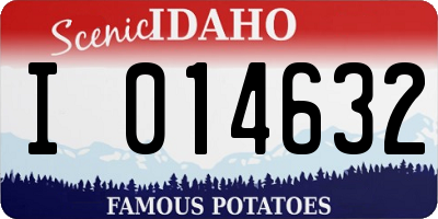 ID license plate I014632