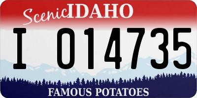 ID license plate I014735
