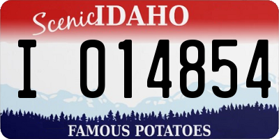 ID license plate I014854