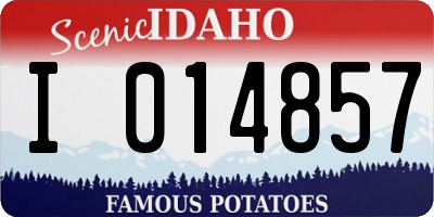ID license plate I014857