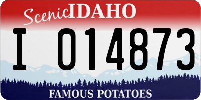 ID license plate I014873