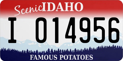 ID license plate I014956