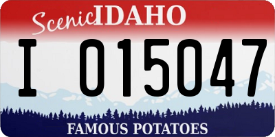 ID license plate I015047