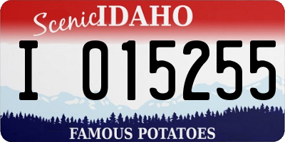 ID license plate I015255
