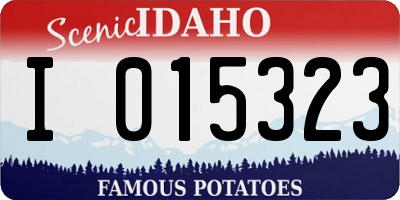 ID license plate I015323