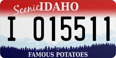 ID license plate I015511
