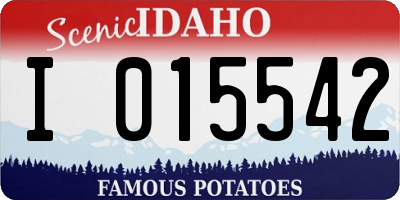 ID license plate I015542