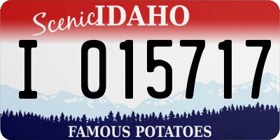 ID license plate I015717