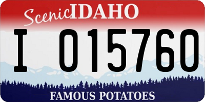 ID license plate I015760