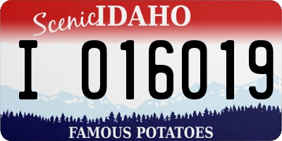 ID license plate I016019