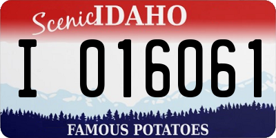ID license plate I016061