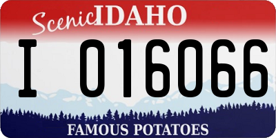 ID license plate I016066