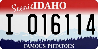 ID license plate I016114