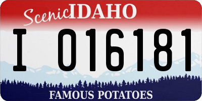 ID license plate I016181